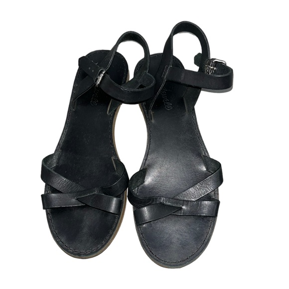 Madewell Shoes - Madewell Black Crisscross Boardwalk Sandals Size 7.5